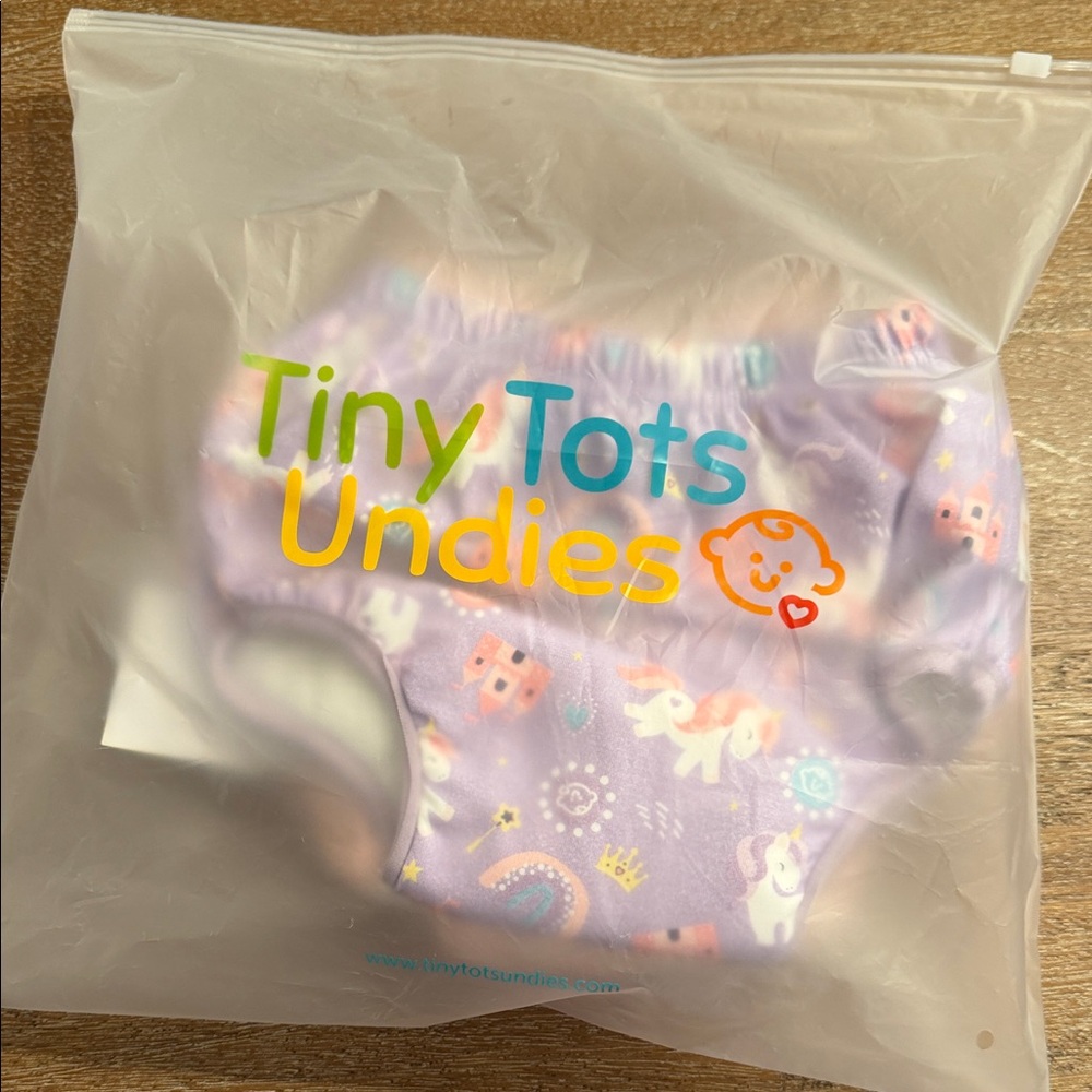Tiny Tots Undies Purple Unicorn Design